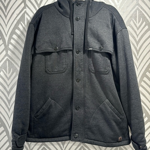 Matix men’s hooded charcoal jacket - Picture 1 of 10